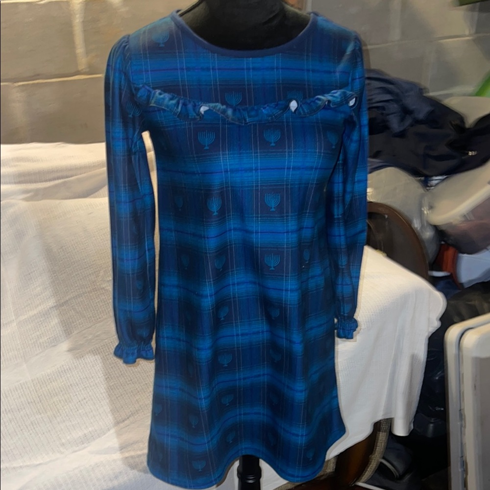 Blue Plaid Women's Dress